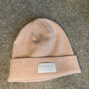 Adidas Womens Fit Pink Ribbed Beanie